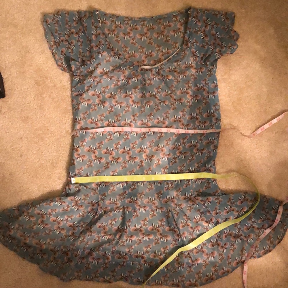 Zara butterflies dress color blue and butterflies